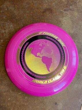 1980s Wham-O Frisbee World Class 119 G Whamo Vintage  Hot Pink